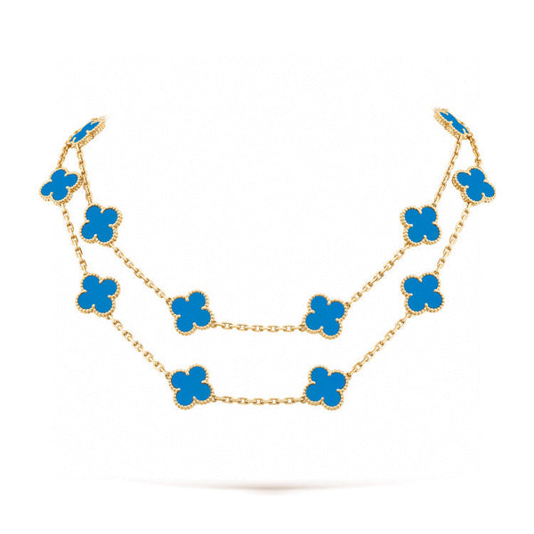 ˇTrend JewelryˇCLOVER 20 MOTIFS TURQUOISE GOLD