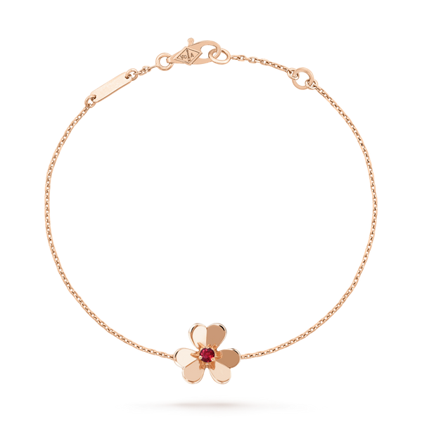 ˇTrend JewelryˇFRIVOLE GOLD FLOWER PINK MALACHITE BRACELET