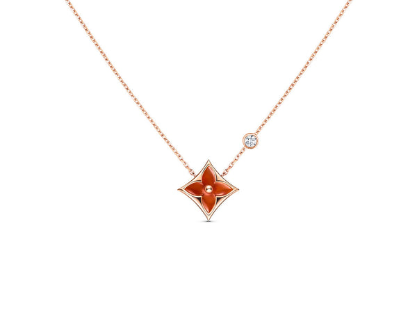 ˇTrend JewelryˇSTAR NECKLACE PINK GOLD 1 DIAMOND