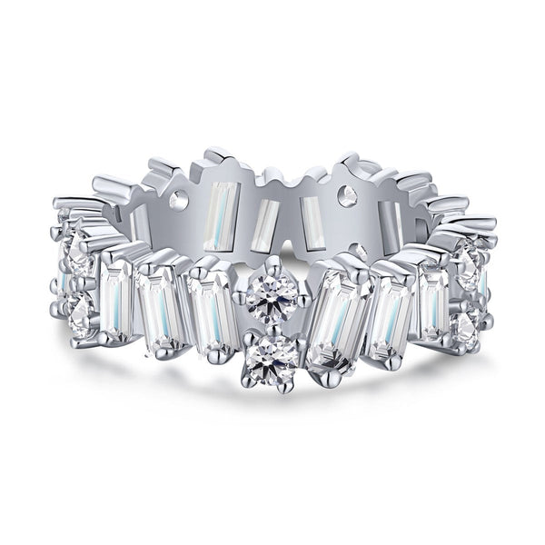 ˇTrend JewelryˇDelicate Multi Shape Tennis Ring