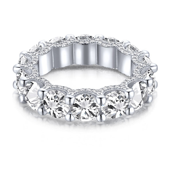 ˇTrend JewelryˇGorgeous Round Cut Tennis Ring