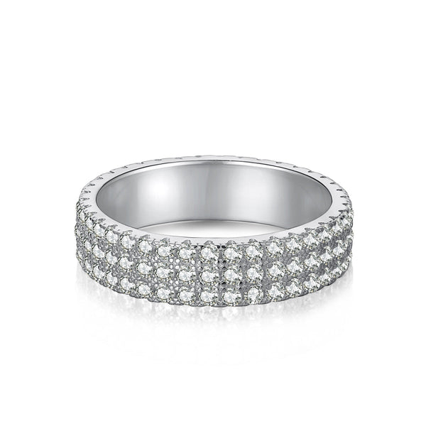 ˇTrend JewelryˇDainty Round Cut Tennis Ring