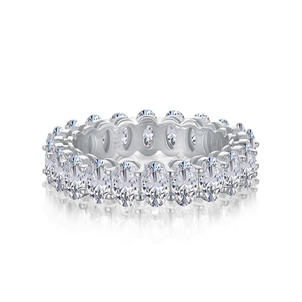 ˇTrend JewelryˇOrnate Oval Cut Tennis Ring
