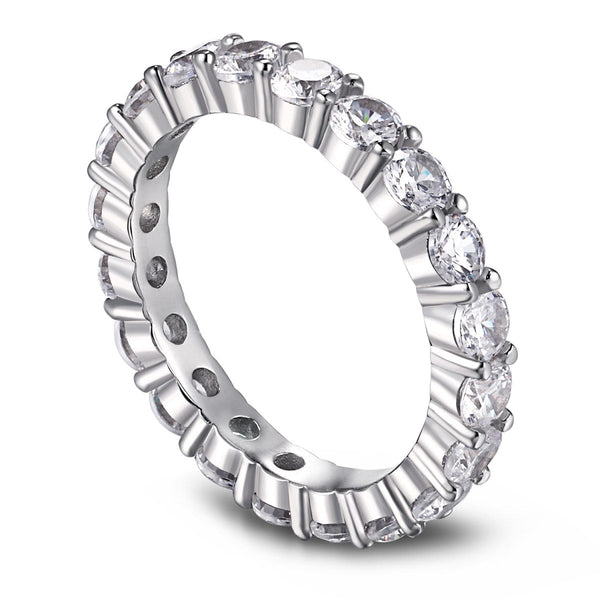 ˇTrend JewelryˇSparkling Round Cut Tennis Ring