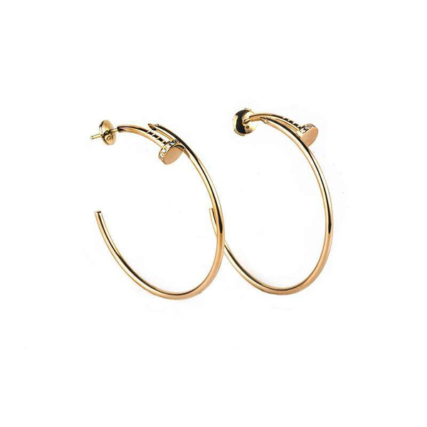 ˇTrend JewelryˇJUSTE EARRINGS GOLD DIAMONDS 1.8MM