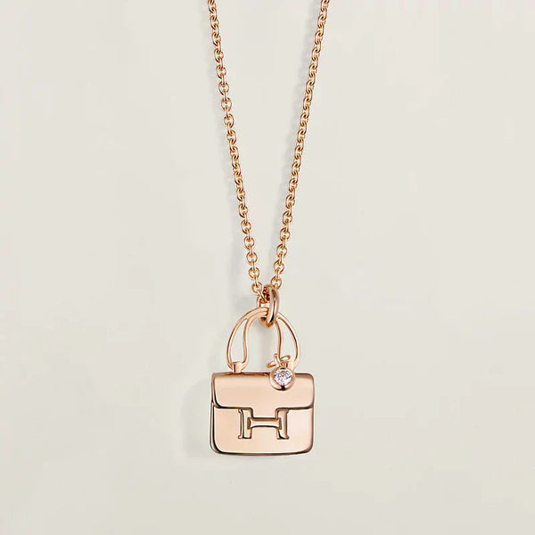 ˇTrend JewelryˇAMULETTE PEDANT ROSE GOLD NECKLACE