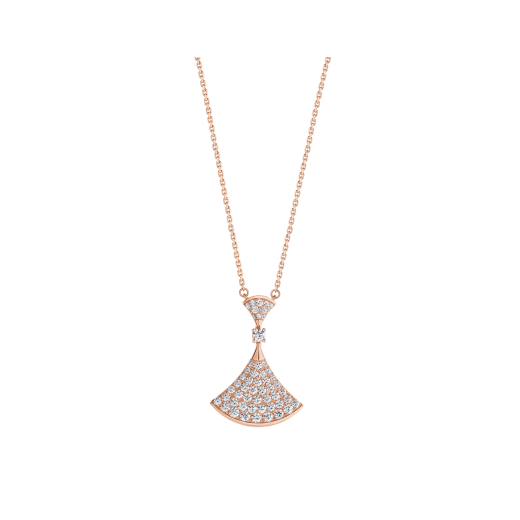 ˇTrend JewelryˇDREAM NECKLACE PINK GOLD FULL DIAMOND