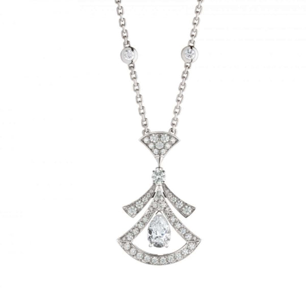 ˇTrend JewelryˇDREAM NECKLACE WHITE DIAMOND SILVER