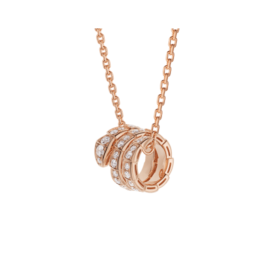 ˇTrend JewelryˇSERPENTI PINK GOLD NECKLACE DOUBLE RING DIAMOND