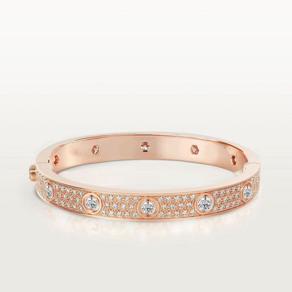 ˇTrend JewelryˇLOVE BRACELET 6.1MM DIAMOND-PAVED 10 BIG DIAMONDS