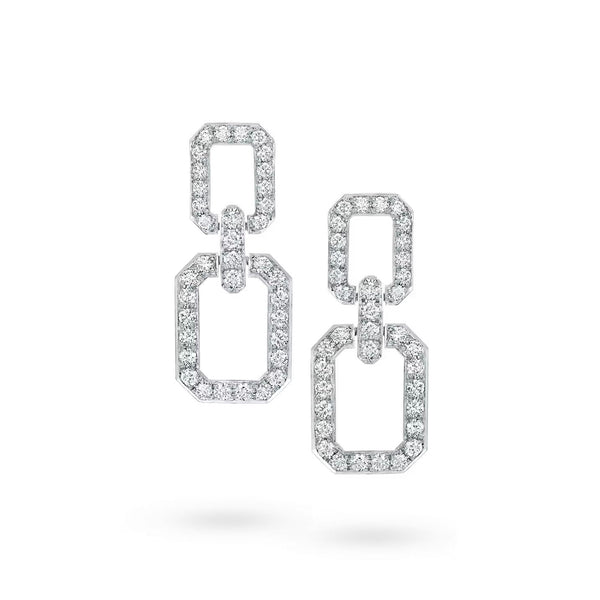 ˇTrend JewelryˇLINKS MEDIUM EARRINGS DIAMOND