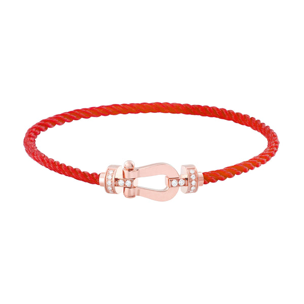 ˇTrend JewelryˇFORCE 10 HALF DIAMOND PINK GOLD RED CORDERI LARGE AND MEDIUM MODEL