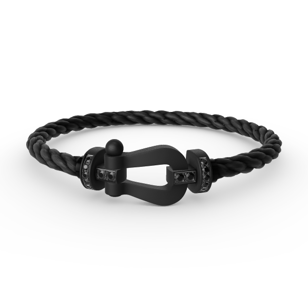 ˇTrend JewelryˇFORCE LARGE SERIES HORSESHOE BLACK SAMURAI BRACELET