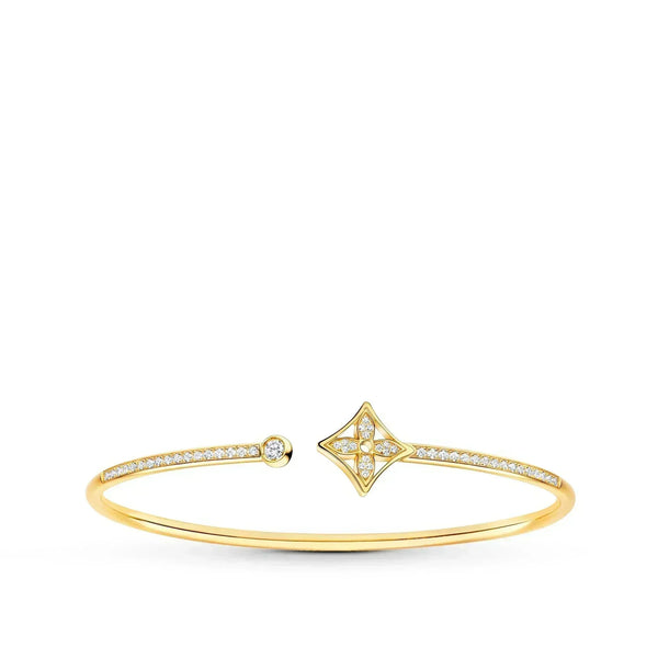 ˇTrend JewelryˇIDYLLE GOLD OPEN BRACELET DIAMOND PAVED