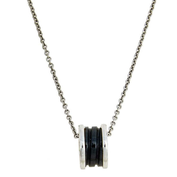 ˇTrend JewelryˇZERO 1 BLACK CERAMIC SILVER NECKLACE