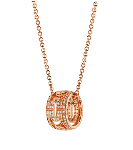 ˇTrend JewelryˇPARENTESI NECKLACE PINK GOLD DIAMOND