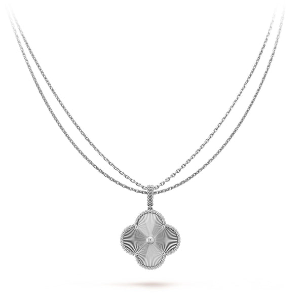 ˇTrend JewelryˇCLOVER 25MM SILVER BIG CLOVER NECKLACE
