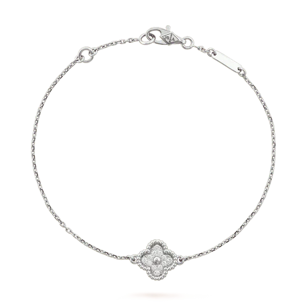 ˇTrend JewelryˇCLOVER  SINGLE FLOWER BRACELET SILVER